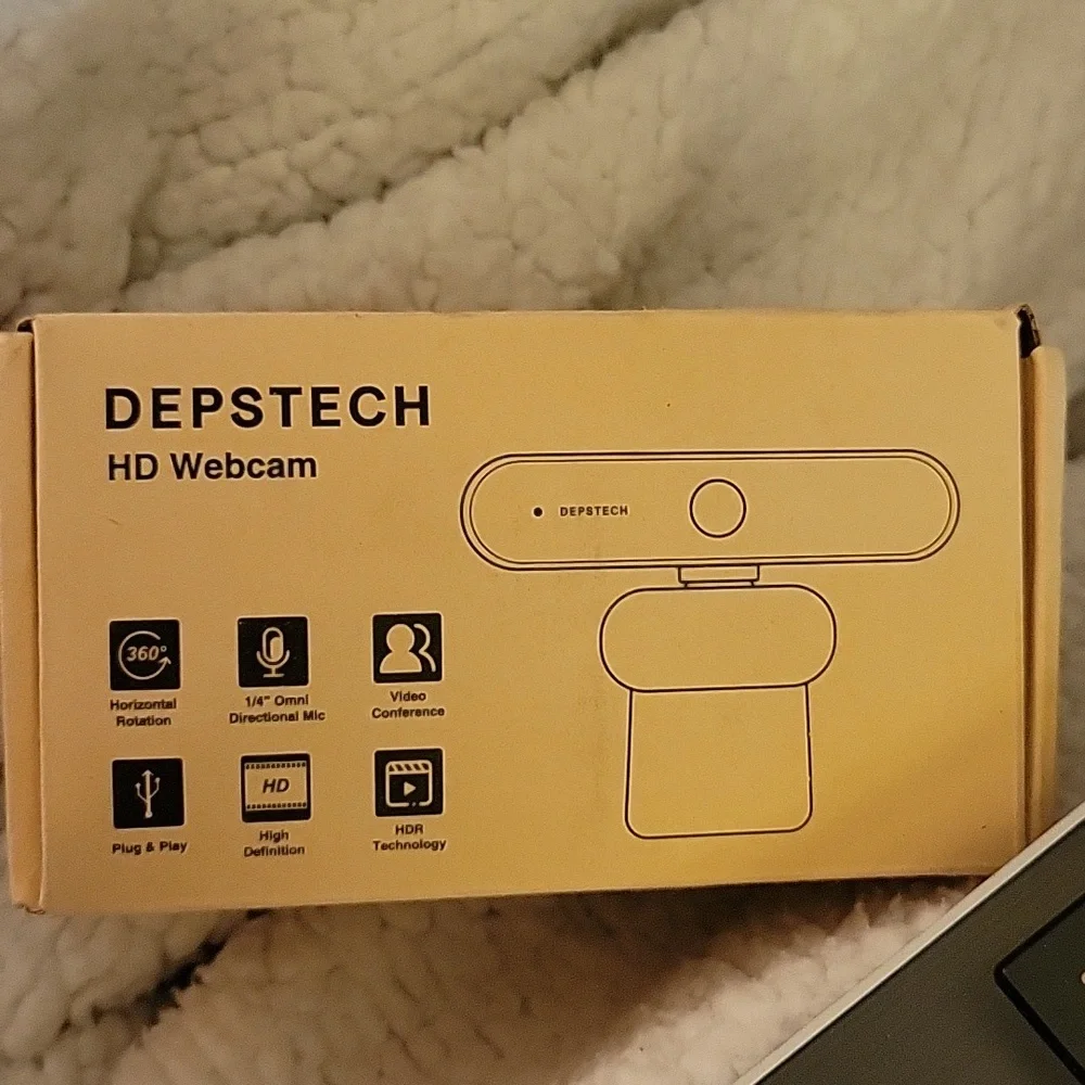 Depstech Webcam w/microphone 1080P  HD auto light correct 1920x1080 pixels New…